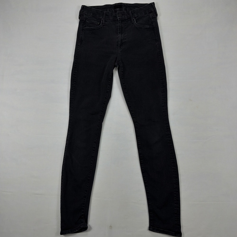 MOTHER The Looker Skinny Jeans Not Guilty Black High Rise Size 27 Made in USA